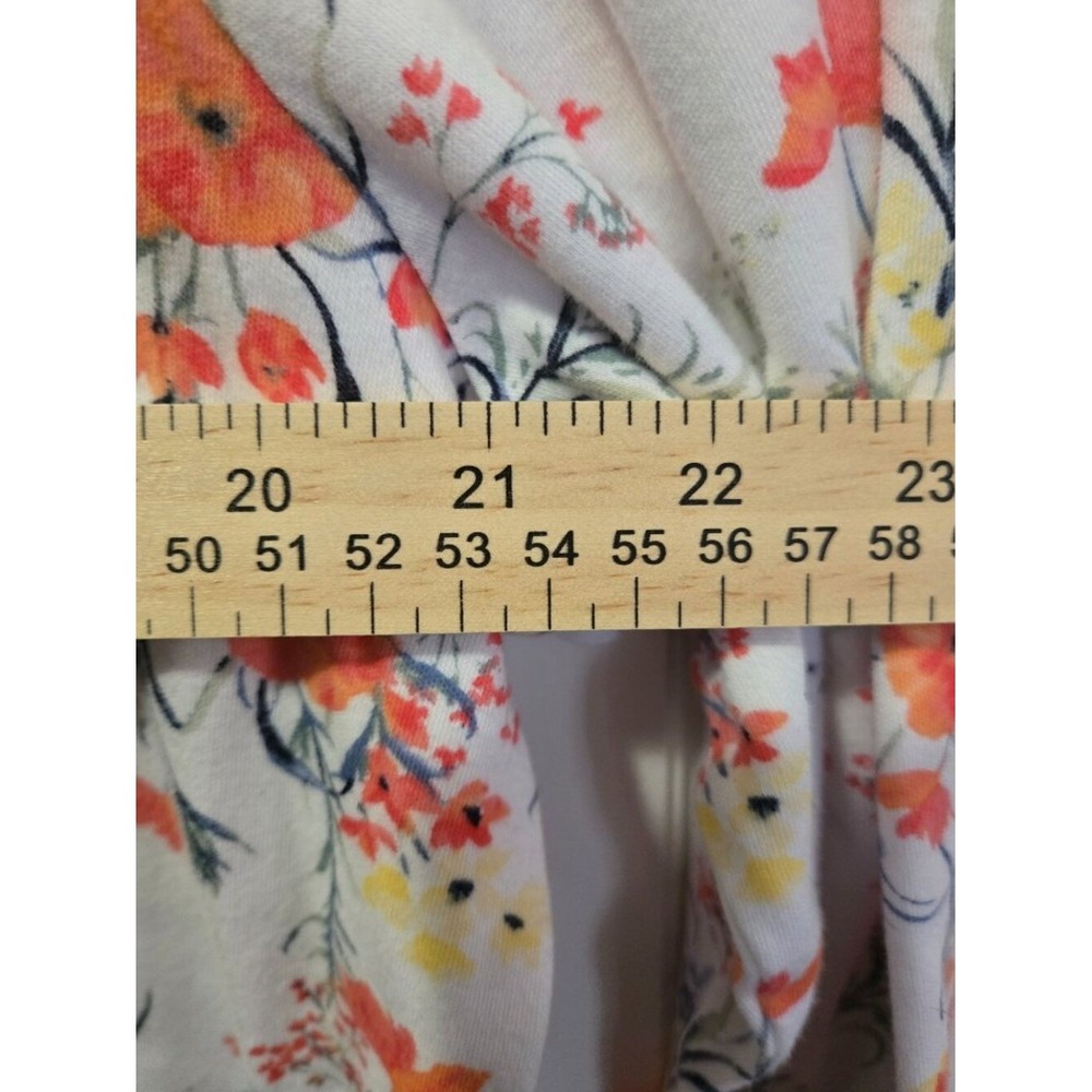 Charter Club XL Soft Floral Casual Top 100% Pima Cotton Boat Neck 3/4 Sleeve - Picture 7 of 7